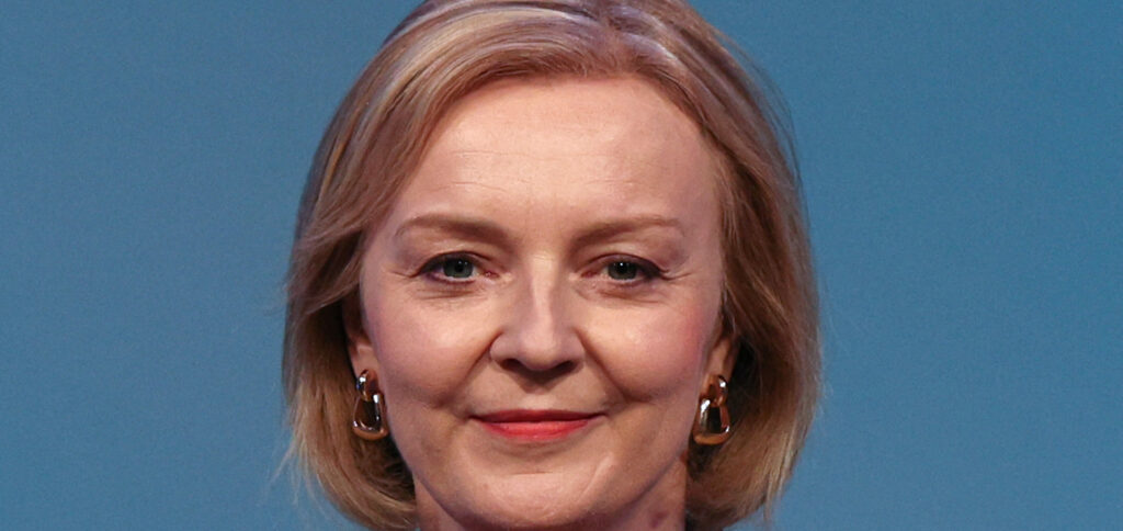 Retrato de Liz Truss, primeira ministra britânica