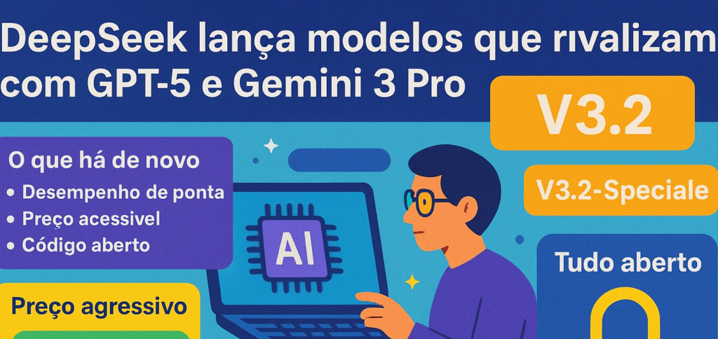 DeepSeek lança modelos que rivalizam com GPT-5 e Gemini 3 Pro — e por uma fração do preço