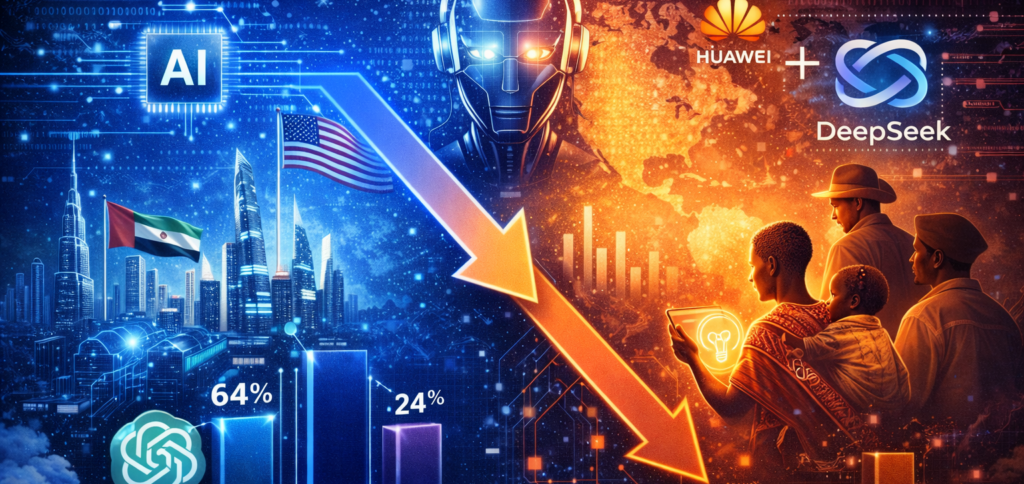 A adoção global de IA cresce — mas a desigualdade cresce ainda mais; entenda